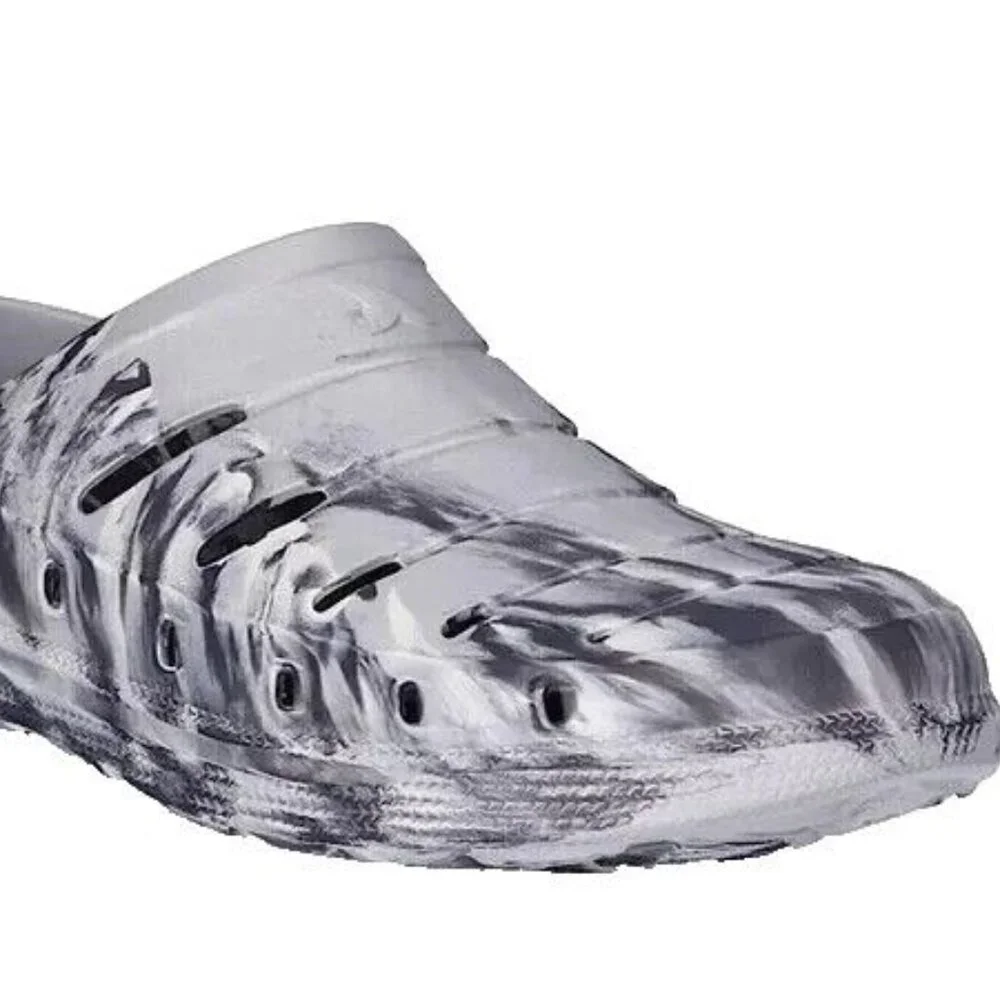 Rugged Shark Men's Clogs SIZE 9 Gray Swirl Sandals Waterproof Floatable NEW